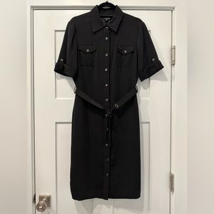 Tahari Pinned Stripped Shirt Dress Women’s Size 10